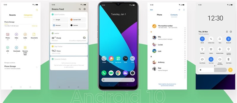 Cả Realme Narzo 10 và Realme Narzo 10A đều được cài sẵn Android 10 với giao diện Realme UI