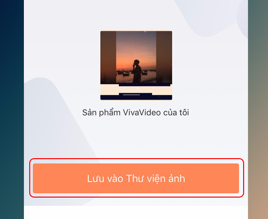 Bước 8: Cuối cùng chọn Lưu vào Thư viện ảnh để tải video về máy.