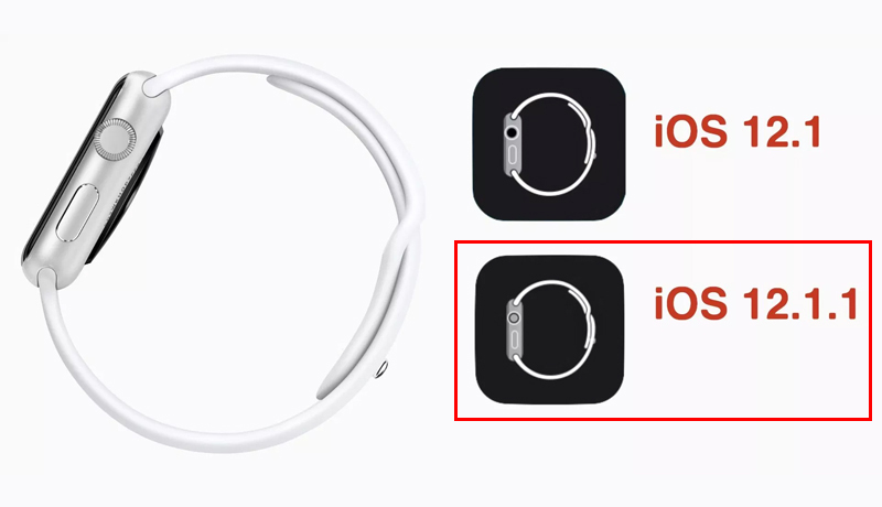 Biểu tượng Apple Watch được thay đổi cho giống chiếc Apple Watch 4