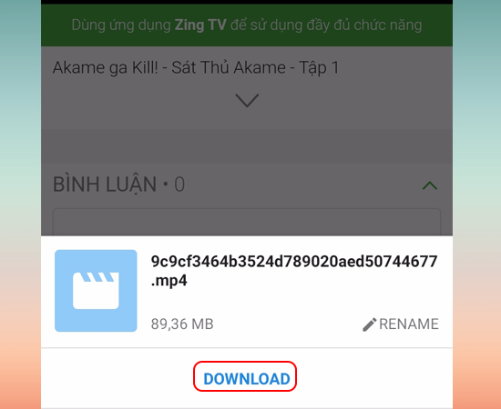  Chọn Download