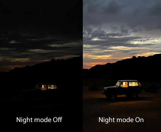Đây là tấm ảnh Demo mà Apple giới thiệu về Night Mode trên Website