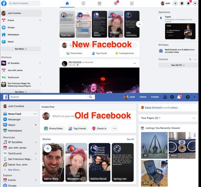 Facebook bắt đầu mời người dùng sử dụng giao diện mới - Ảnh 2.