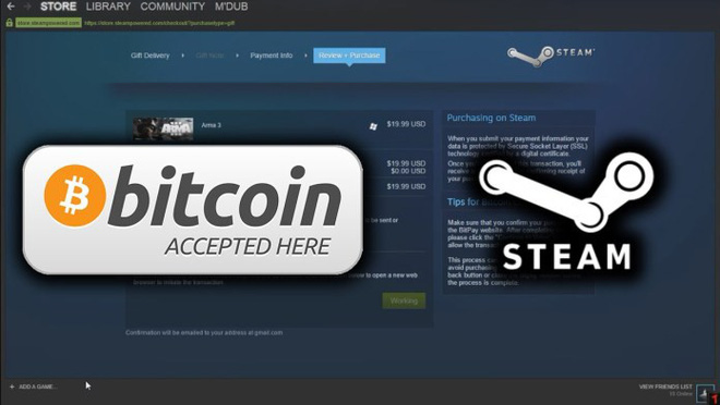  Valve cũng đã loại bỏ bitcoin ra khỏi danh sách những hình thức thanh toán được chấp nhận trên Steam. 