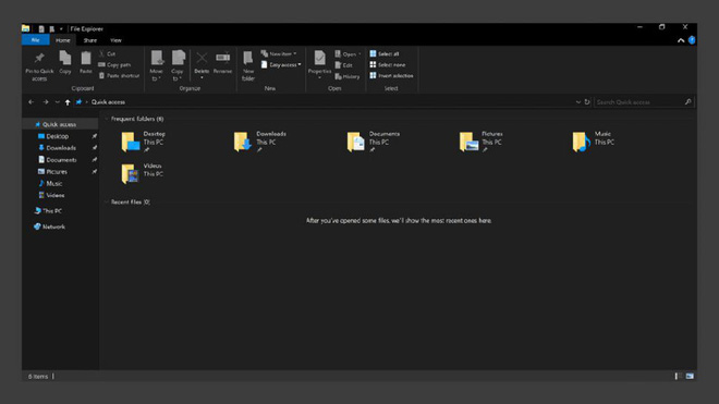 Màn hình trắng sáng nhức mắt lắm, vậy nên File Explorer trên Windows 10 sẽ có chế độ màu tối - Ảnh 2.