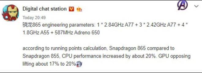 Chip xử lý Qualcomm Snapdragon 865 lộ thông số, mạnh hơn Snapdragon 855 20% - Ảnh 2.