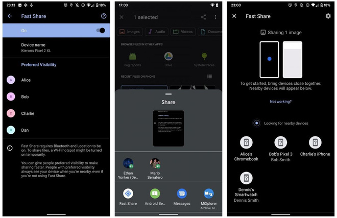 Tính năng chia sẻ nhanh giống Airdrop trên Android sẽ có tên là Fast Share - Ảnh 1.