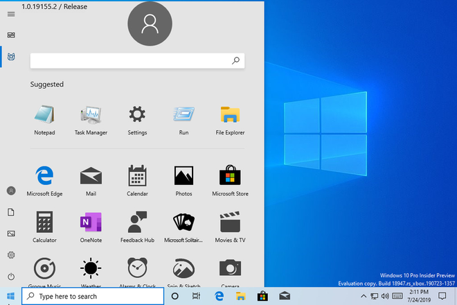 Microsoft vô tình để lộ phiên bản Windows 10 dùng cho nội bộ với Start Menu mới - Ảnh 1.
